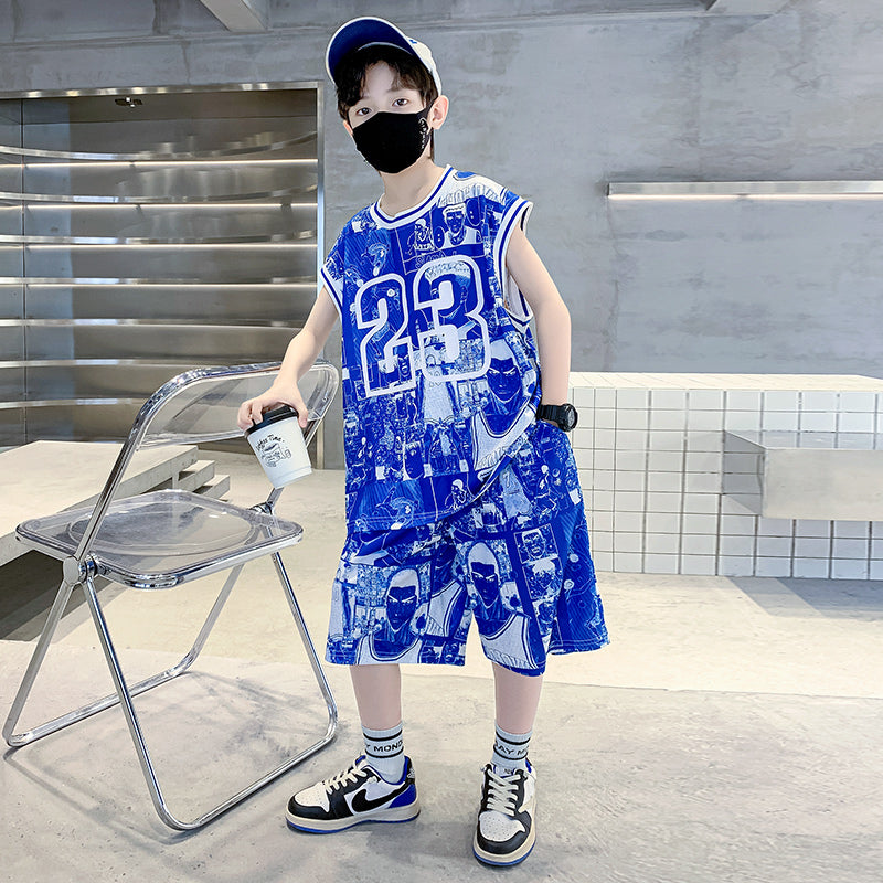 Boys Printed T-shirt with Shorts