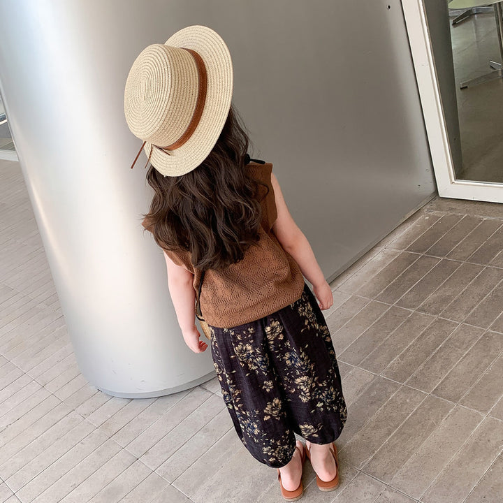 Girls Brown & Black Top with Shorts