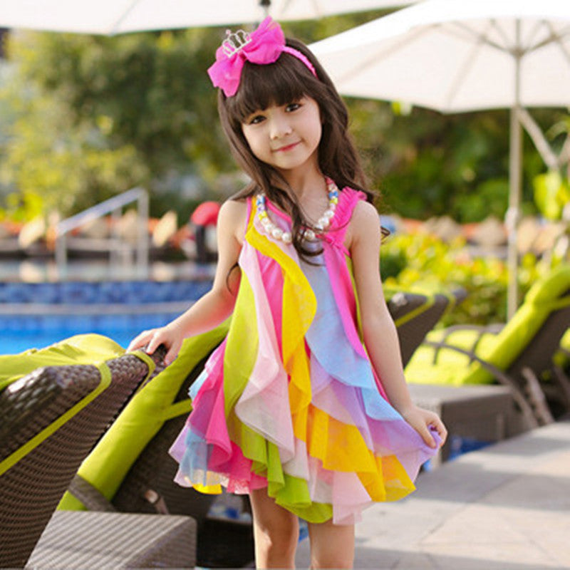 Girls Layered A-Line Dress
