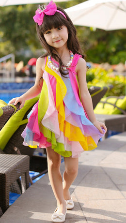 Girls Layered A-Line Dress