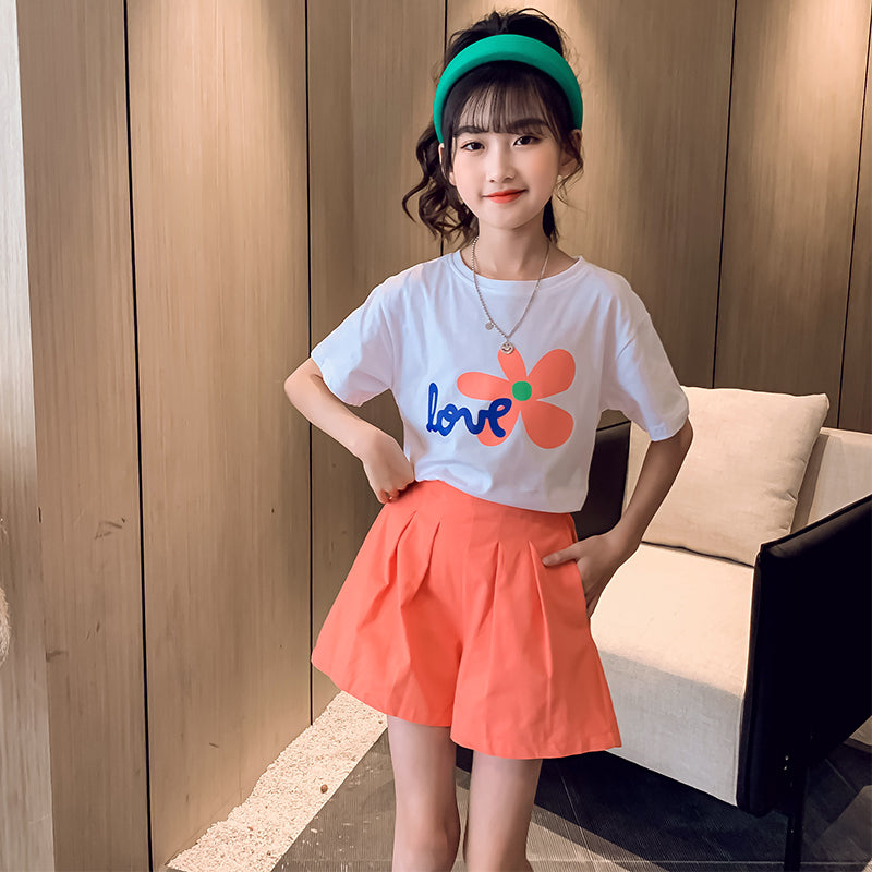 Solid T-shirt and Shorts Set