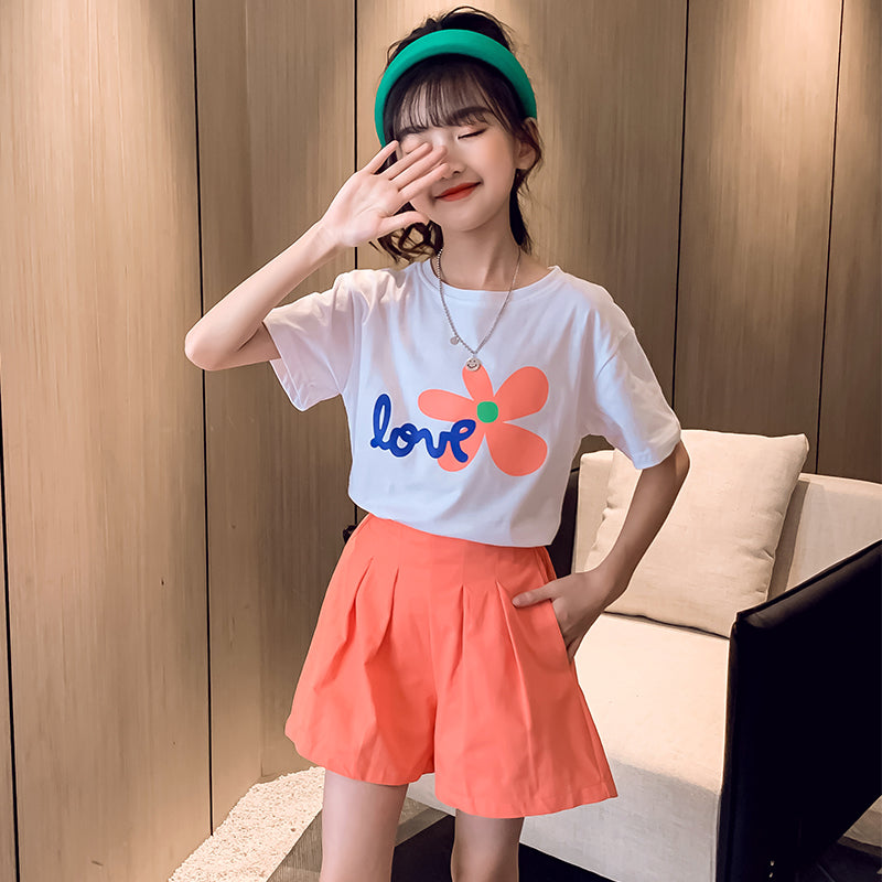 Solid T-shirt and Shorts Set