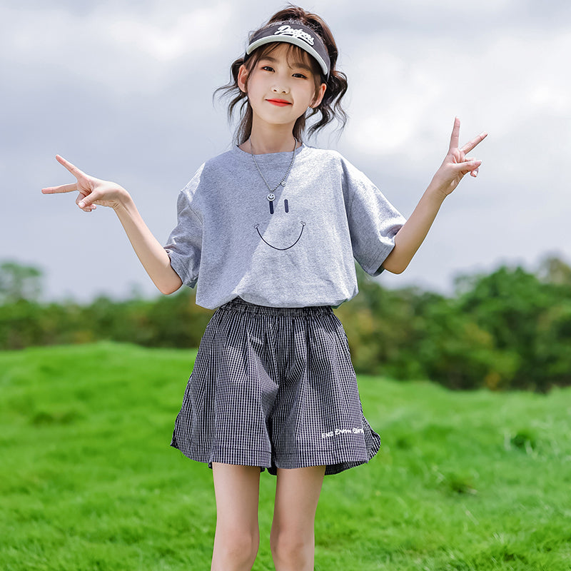 Girls Pure Cotton T-shirt With Shorts