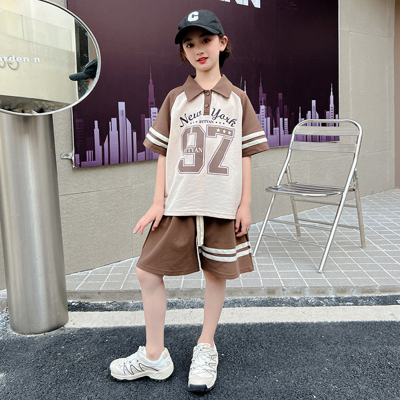 Boys Typograpghy Printed Pure Cotton T-shirt With Shorts