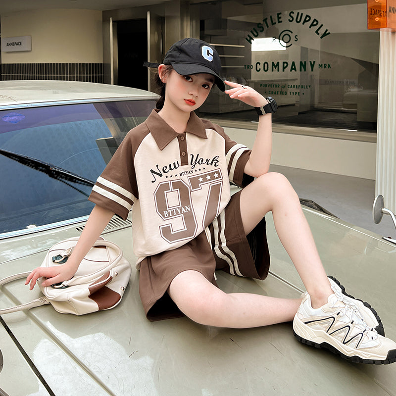 Boys Typograpghy Printed Pure Cotton T-shirt With Shorts