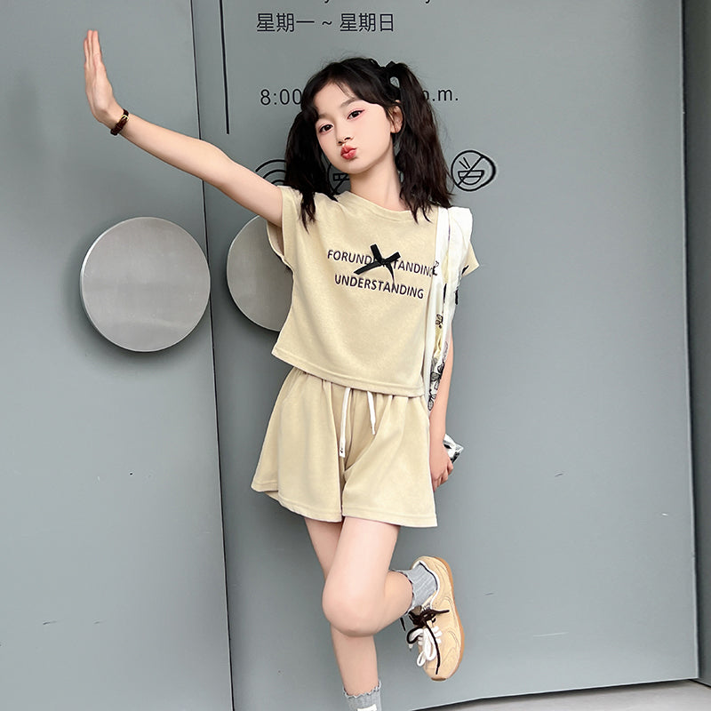Solid Top and Shorts Set