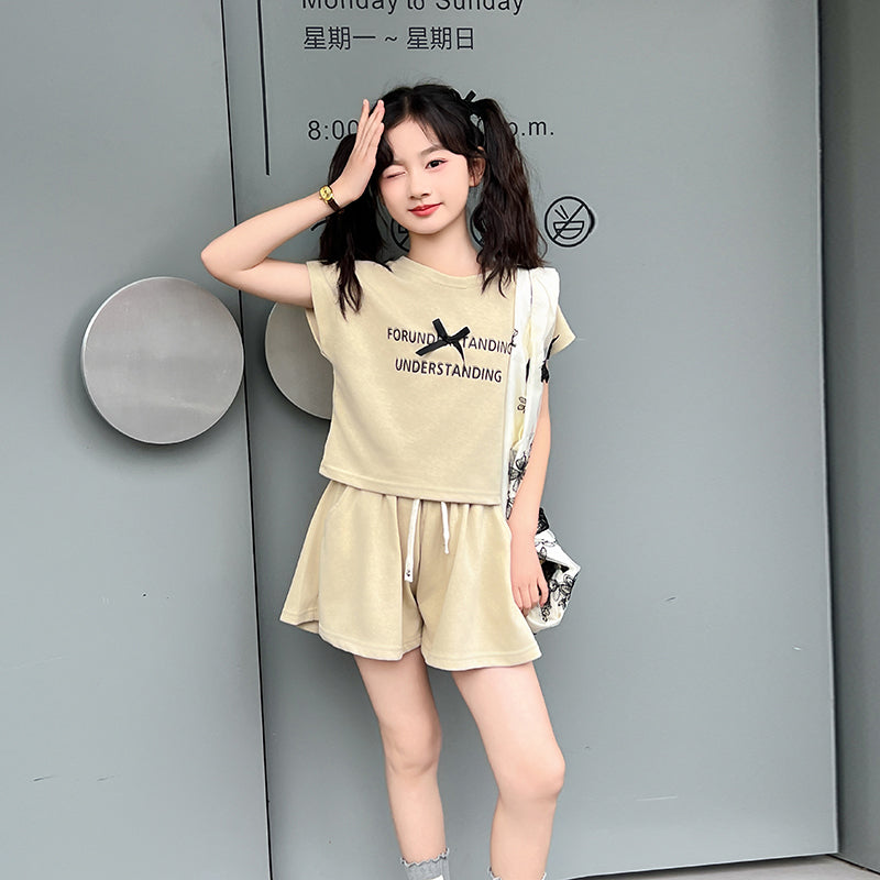 Solid Top and Shorts Set