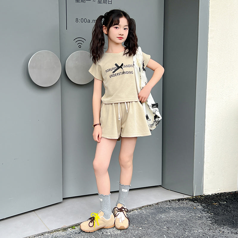 Solid Top and Shorts Set