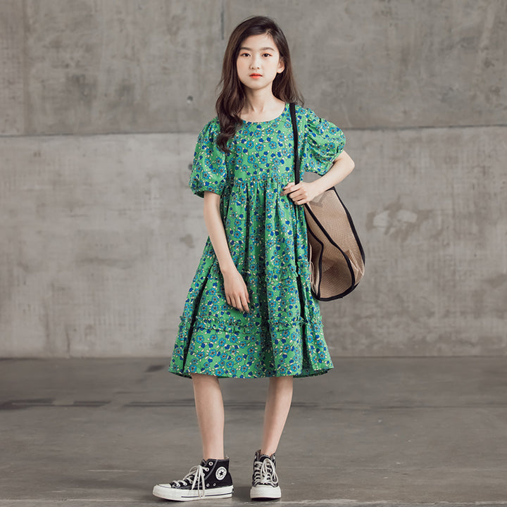 Print A-Line Dress