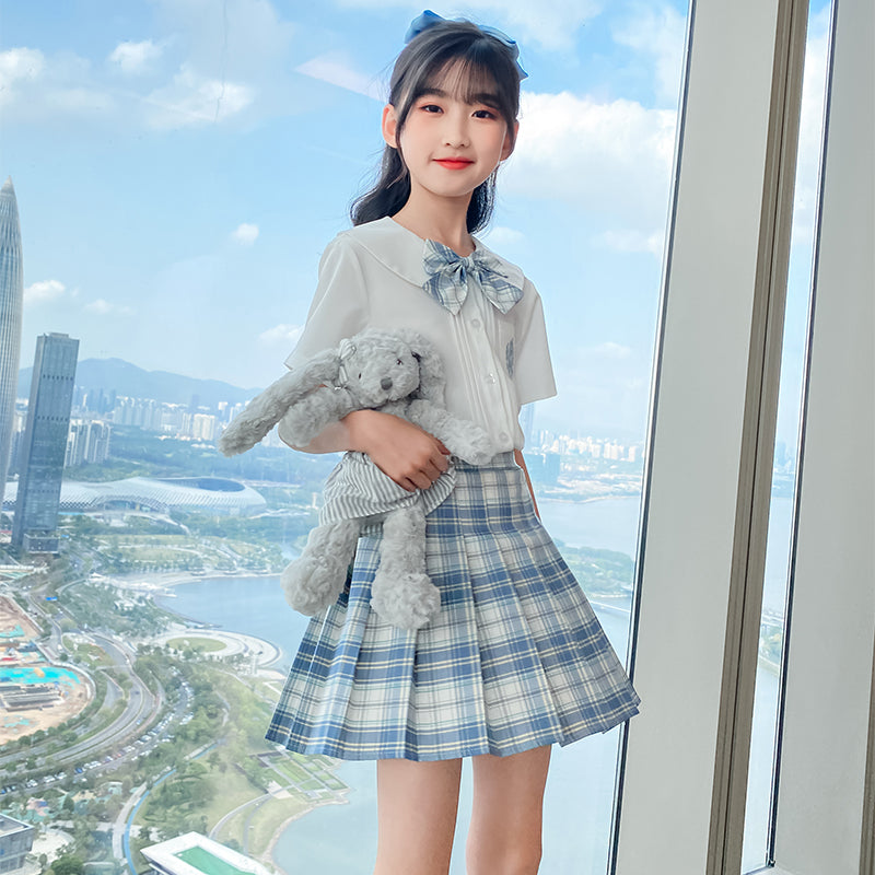 Girls Pure Cotton Top With Skirt