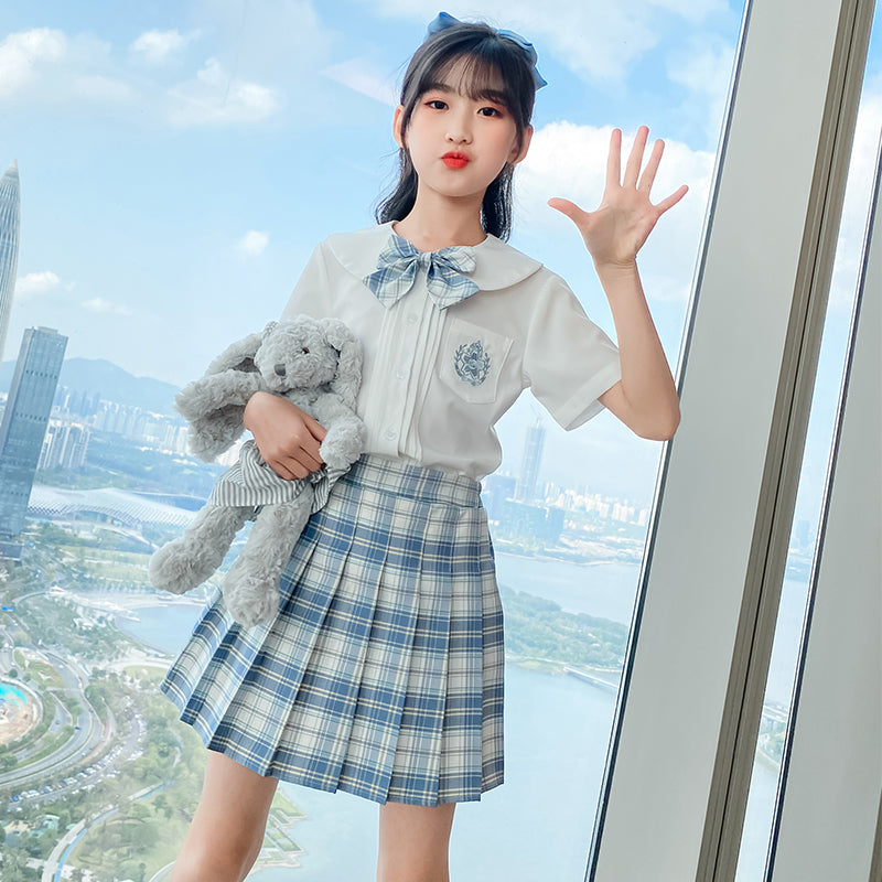 Girls Pure Cotton Top With Skirt
