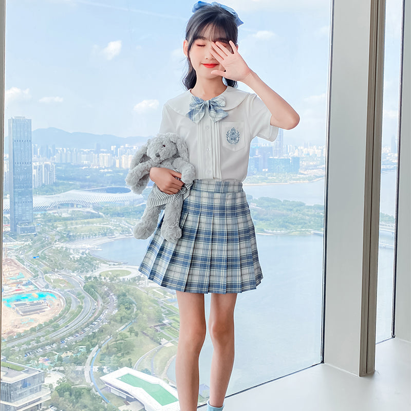 Girls Pure Cotton Top With Skirt