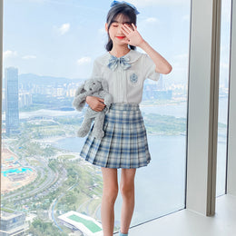 Girls Pure Cotton Top With Skirt