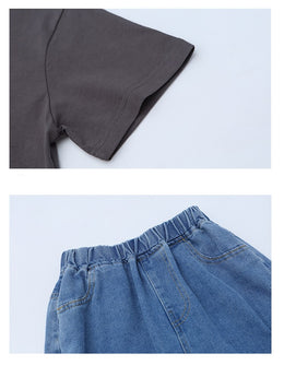 Girls Printed T-shirt With Trousers