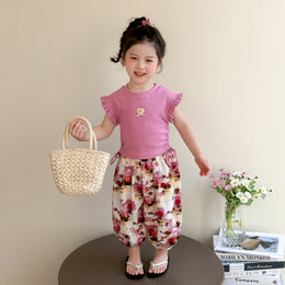 Girls Short Sleeves Top With Pyjamas