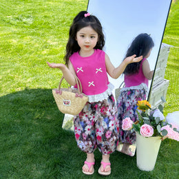 Girls Colourblocked Top With Pyjamas