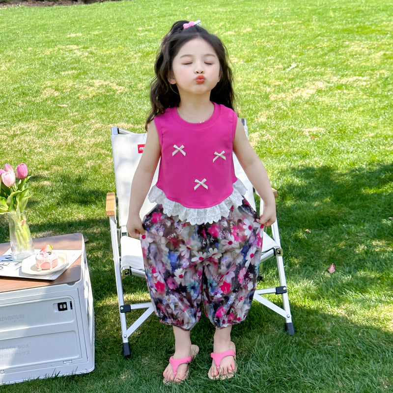 Girls Colourblocked Top With Pyjamas