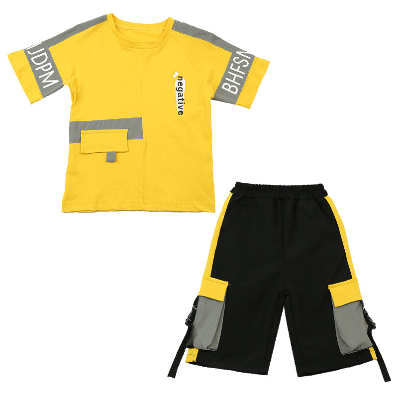 Boys Printed Pure Cotton T-shirt With Shorts