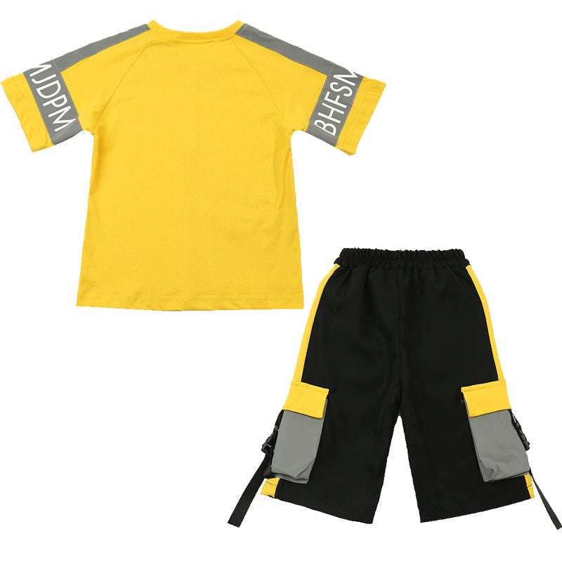 Boys Printed Pure Cotton T-shirt With Shorts