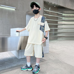 Boys Printed Pure Cotton T-shirt With Shorts