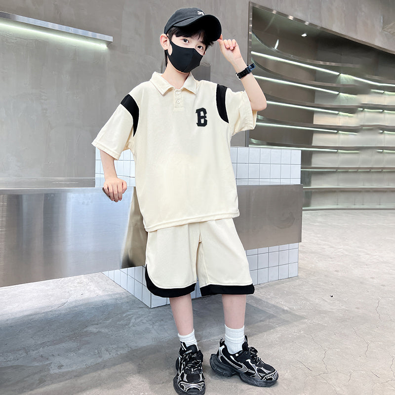 Boys Printed Pure Cotton T-shirt With Shorts