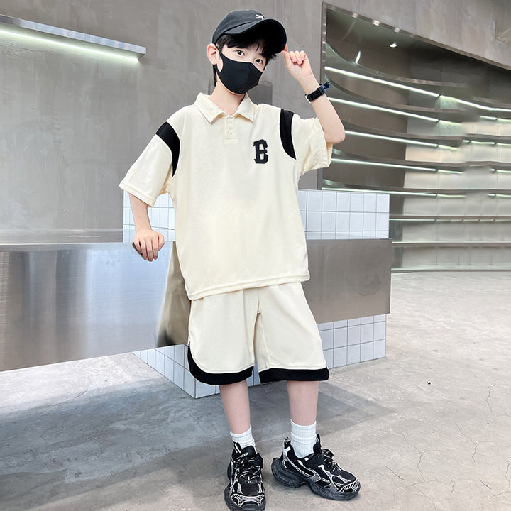 Boys Printed Pure Cotton T-shirt With Shorts