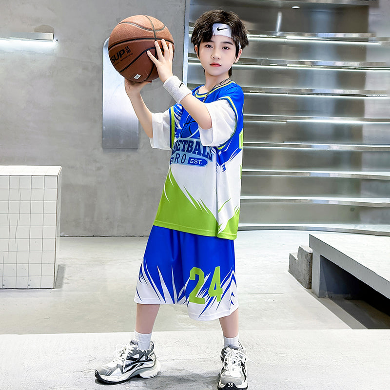 Boys Varsity Printed Pure Cotton T-shirt & Shorts