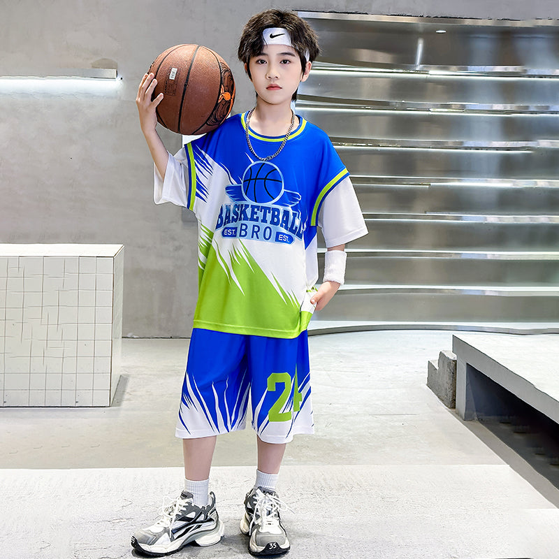 Boys Varsity Printed Pure Cotton T-shirt & Shorts
