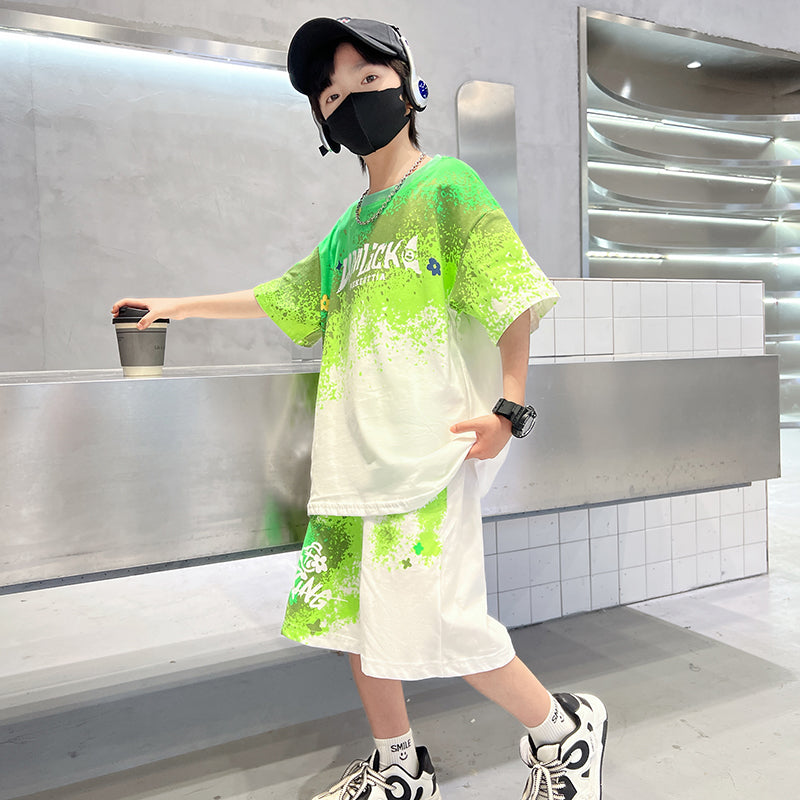 Boys Dyed T-shirt with Shorts