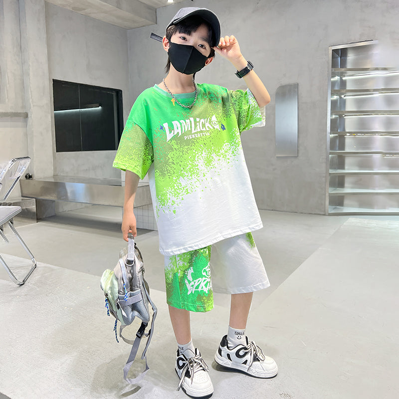 Boys Dyed T-shirt with Shorts