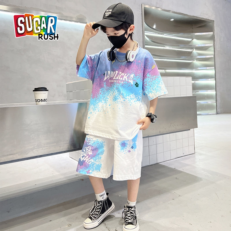 Boys Printed T-shirt With Shorts