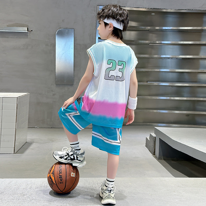 Boys Printed Pure Cotton T-shirt With Shorts