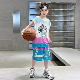 Boys Printed Pure Cotton T-shirt With Shorts