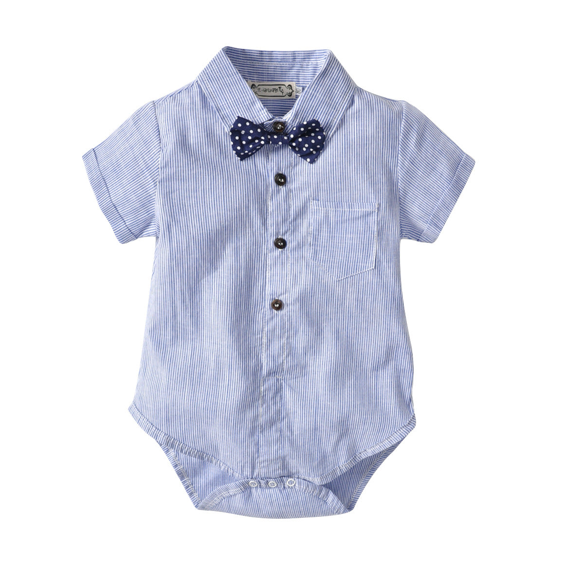 Infant Boys Blue Striped Shirt with Trousers