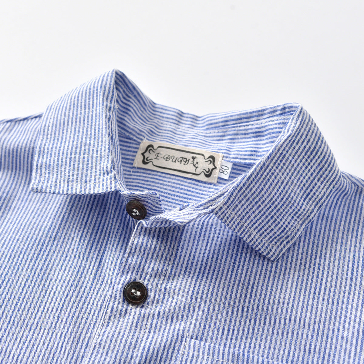 Infant Boys Blue Striped Shirt with Trousers