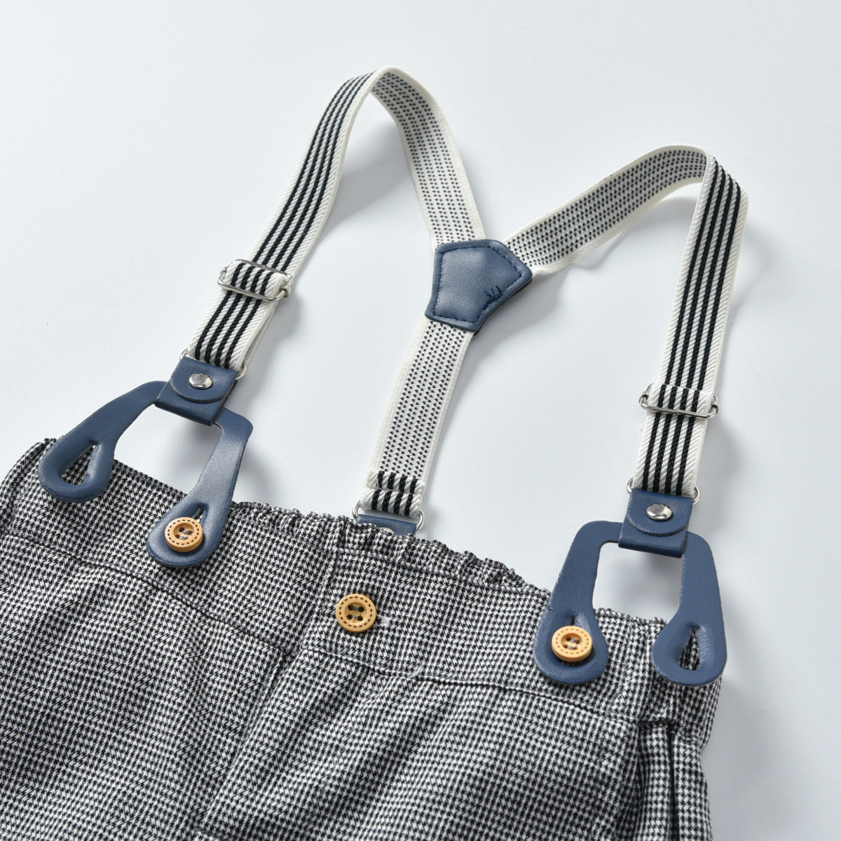 Boys Shirt Collar Shirt with Trousers And Suspenders