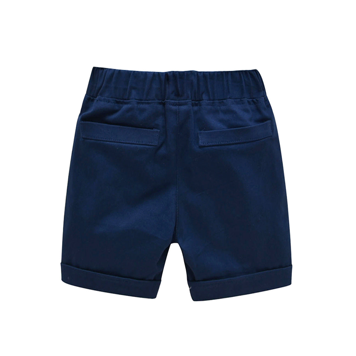 Boys Shirt Collar Shirt with Shorts And Suspenders