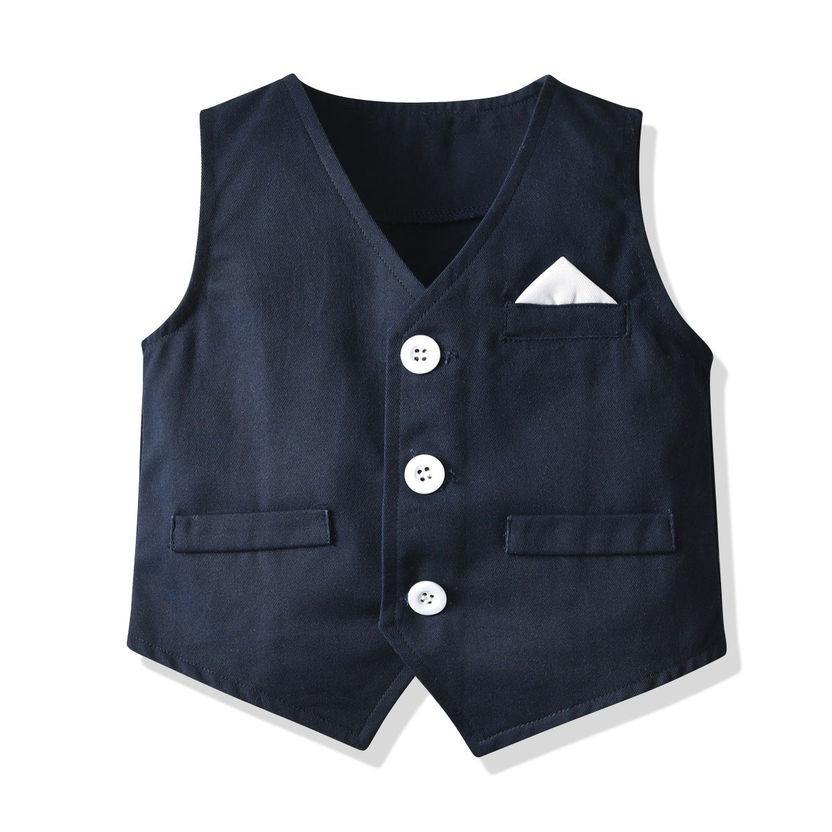 Boys Blue & Red Shirt with Shorts & Waistcoat