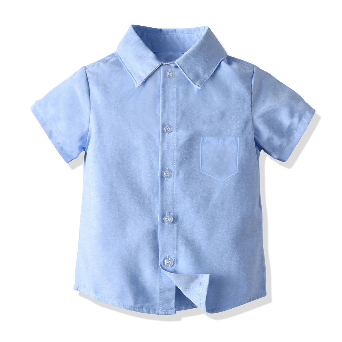 Boys Blue & Red Shirt with Shorts & Waistcoat