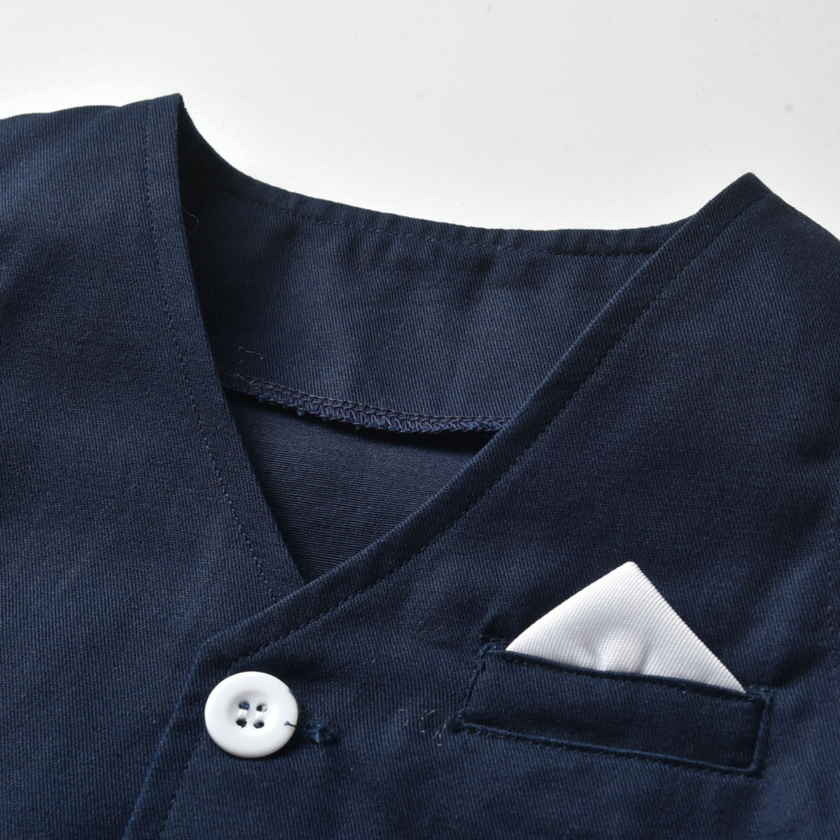 Boys  Navy blue & White 3 Piece Suit