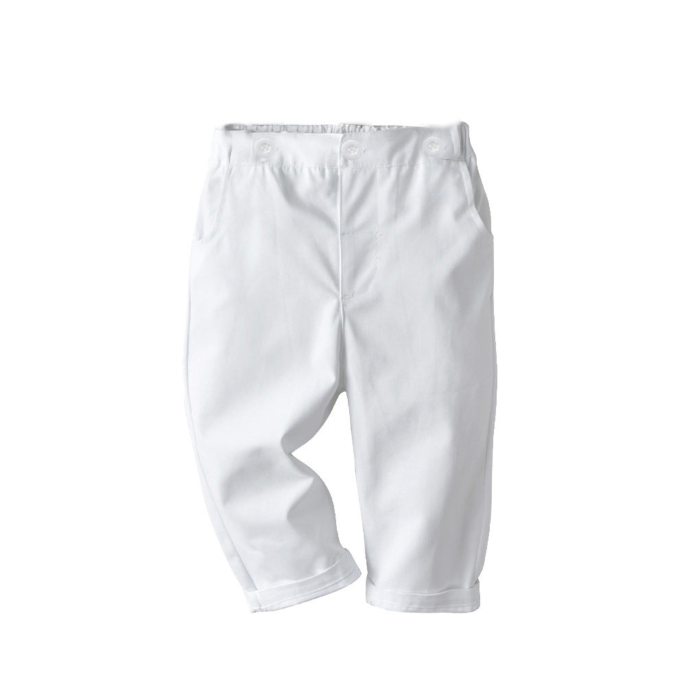 Boys  Navy blue & White 3 Piece Suit
