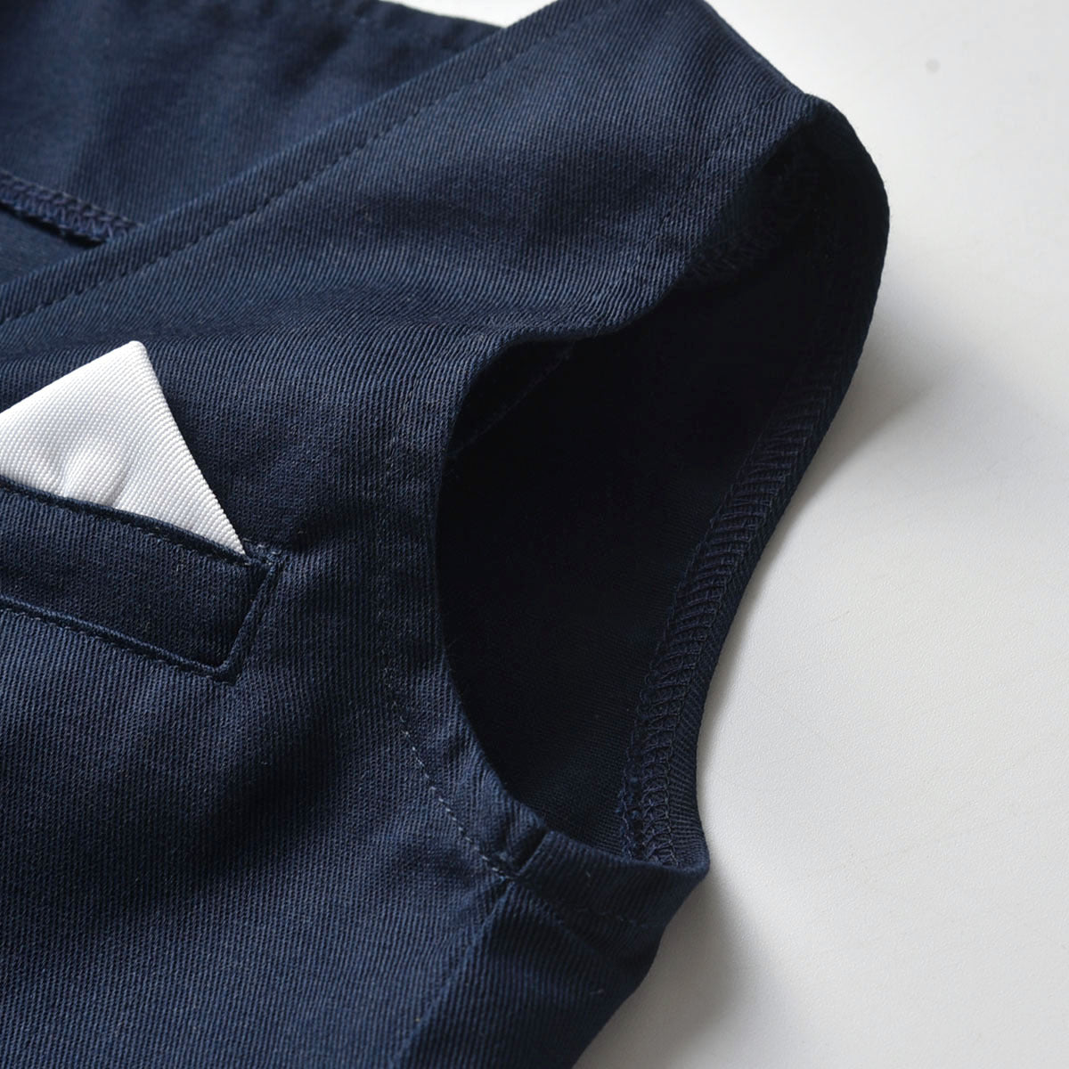 Boys Blue V-Neck Single Breasted 3 Piece Suit