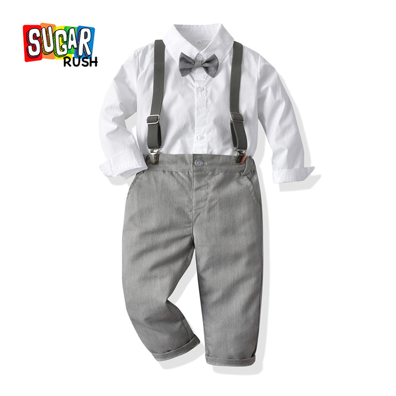 Boys Grey Shirt With Trousers