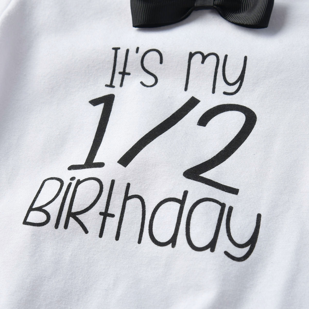 Infant Boys White Printed Bodysuit with Trouser
