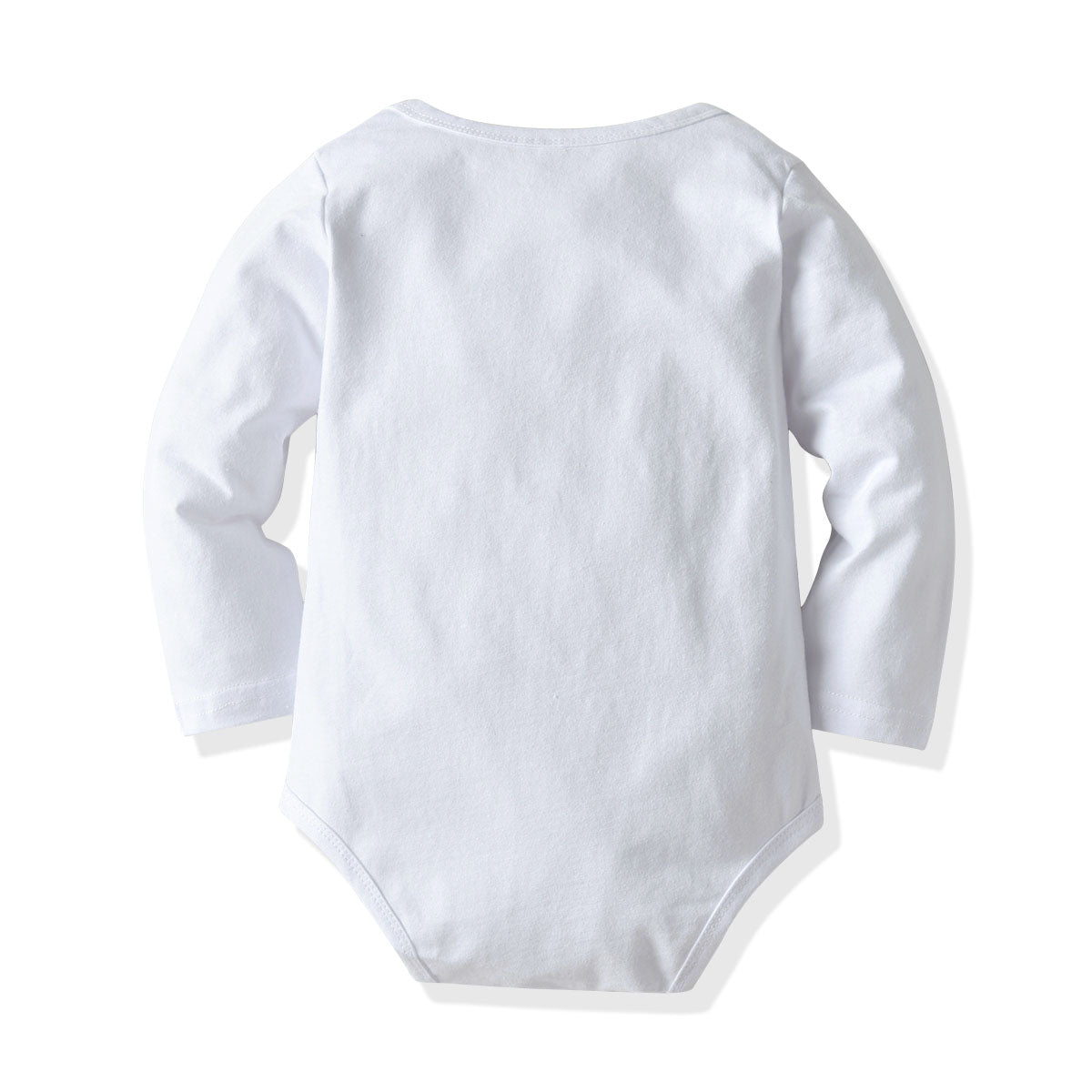 Infants Boys White Typography Printed Bodysuit with Jeans