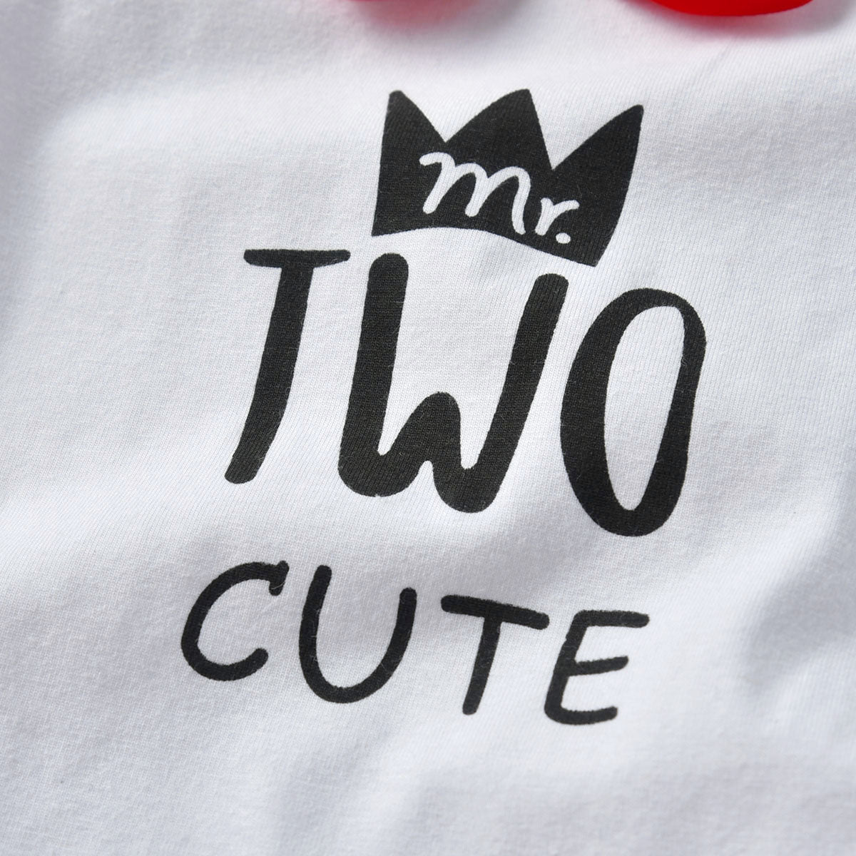 Boys White & Blue Printed T-shirt with Trousers