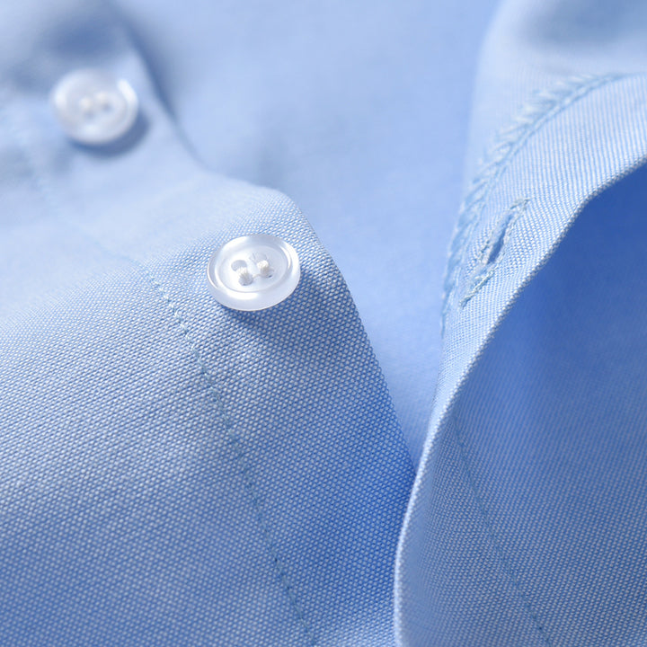 Boys Blue Shirt Collar Long Sleeve Shirt With Trouser & Suspender