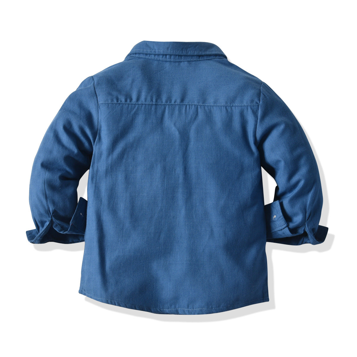 Boys Blue Spread Collar Shirt
