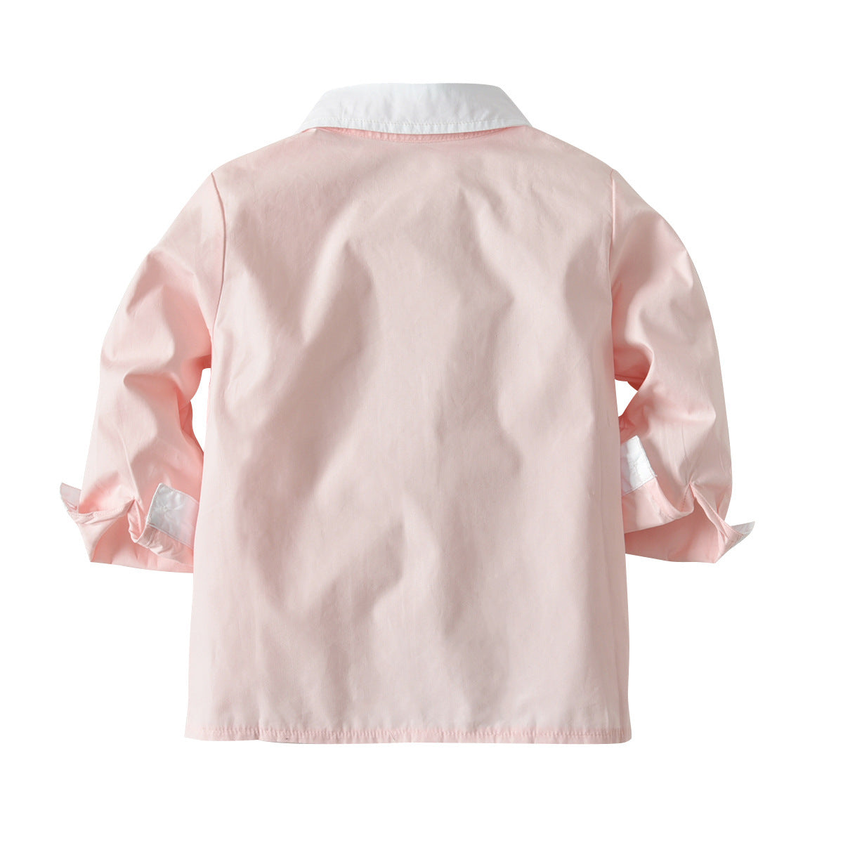Boys Pink Long Sleeves Shirt With Trousers