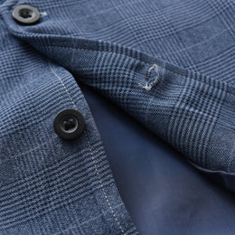 Boys Blue Checked 3 Piece Suit